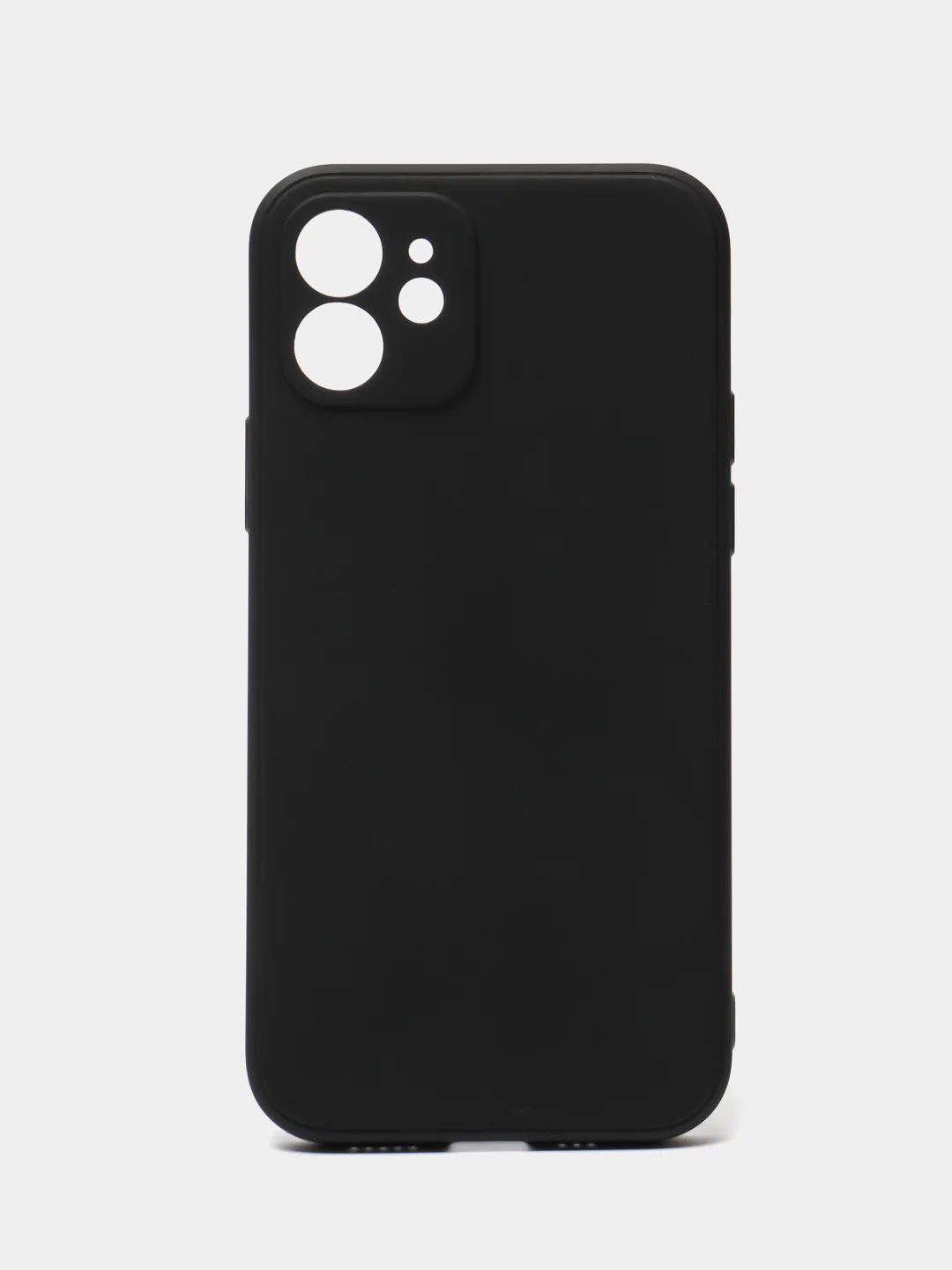 Черный чехол для iPhone 12 (Айфон 12), прозрачный, c защитой камеры