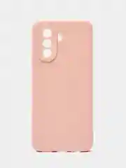 Пудровый силиконовый чехол для Huawei Nova Y70, Y70 Plus (Хуавей Нова игрек у70) c защитой камеры