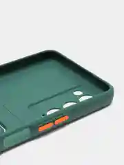 Тёмно-зелёный чехол для Tecno Camon 18, 18P (Техно Камон 18, 18П), силиконовый