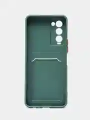 Тёмно-зелёный чехол для Tecno Camon 18, 18P (Техно Камон 18, 18П), силиконовый