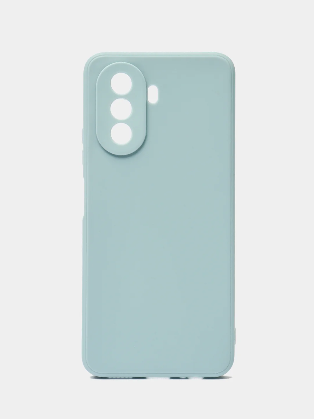 Светло-синий силиконовый чехол для Huawei Nova Y70, Y70 Plus (Хуавей Нова игрек у70) c защитой камеры