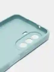 Светло-синий силиконовый чехол для Huawei Nova Y70, Y70 Plus (Хуавей Нова игрек у70) c защитой камеры