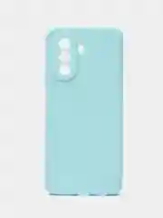Голубой силиконовый чехол для Huawei Nova Y70, Y70 Plus (Хуавей Нова игрек у70) c защитой камеры