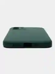 Тёмно-зелёный чехол для iPhone 12 (Айфон 12), прозрачный, c защитой камеры