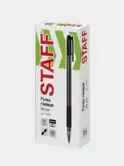 Ручка гелевая с грипом Staff Basic Gp-677, Черная, 3 шт., 143677