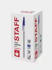 Ручка шариковая Staff Basic Budget Bp-02, письмо 500 м, Синяя, 10 шт., 143758