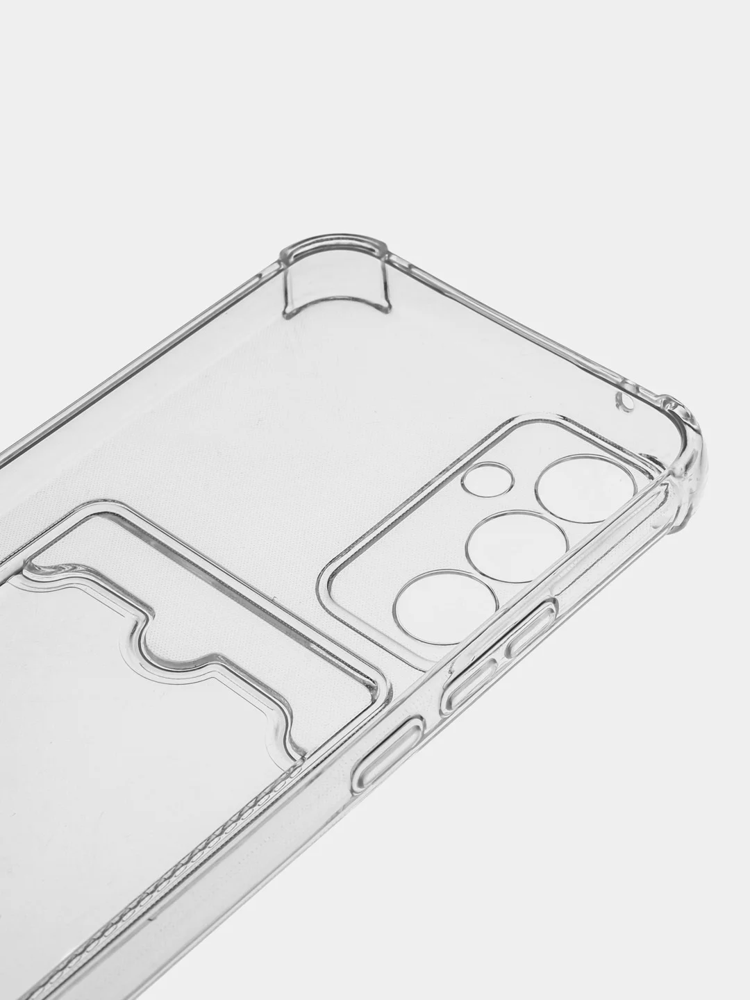 Прозрачный чехол для Samsung Galaxy A54 / Самсунг Галакси А54, прозрачный, с карманом для карты