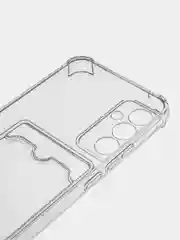 Прозрачный чехол для Samsung Galaxy A54 / Самсунг Галакси А54, прозрачный, с карманом для карты