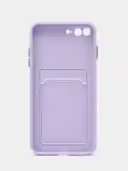 Лавандовый чехол для iPhone 7, 8 Plus (Айфон 7, 8 Плюс) с карманом для карт