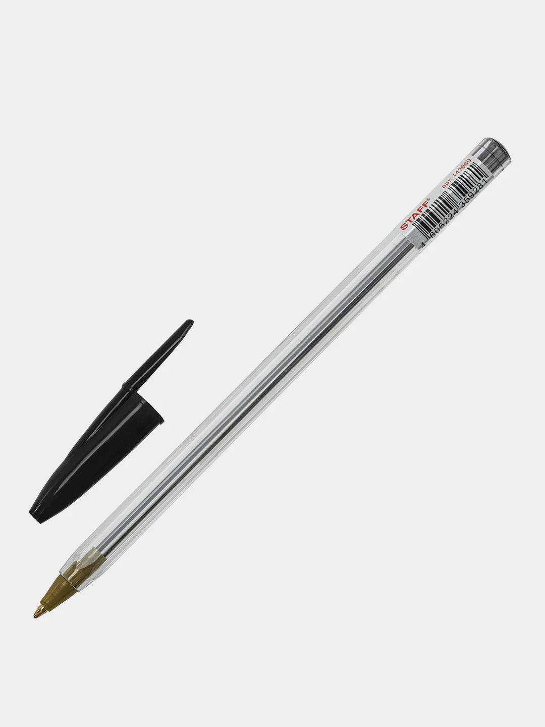Ручка шариковая Staff Basic Budget Bp-04, Черная, 10 шт., 143869
