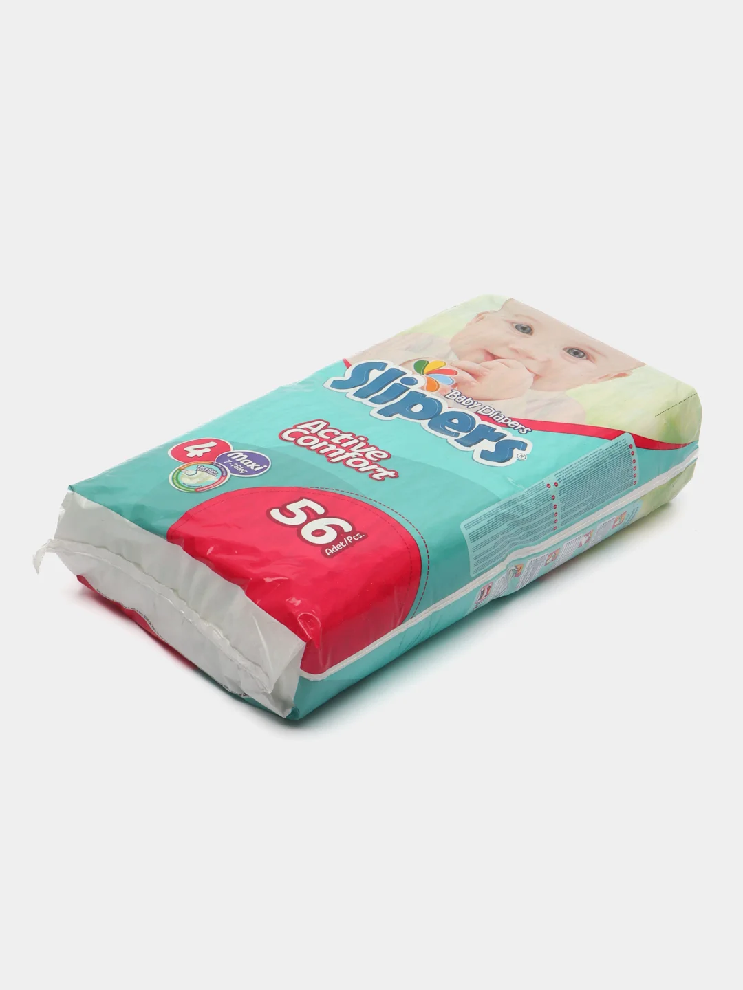 Подгузники детские Slipers №4, от 7 до 18 кг, 56 штук