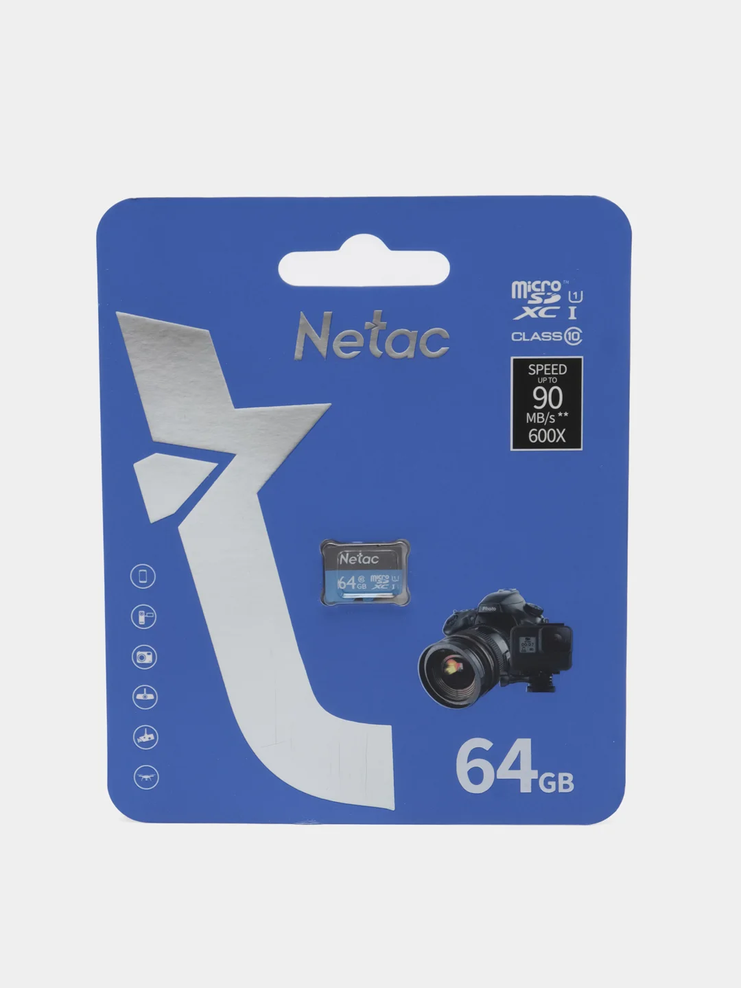 Карта памяти Netac microSD Class 10, 16 Гб / 32 Гб / 64 Гб / 128 Гб для видеорегистратора
