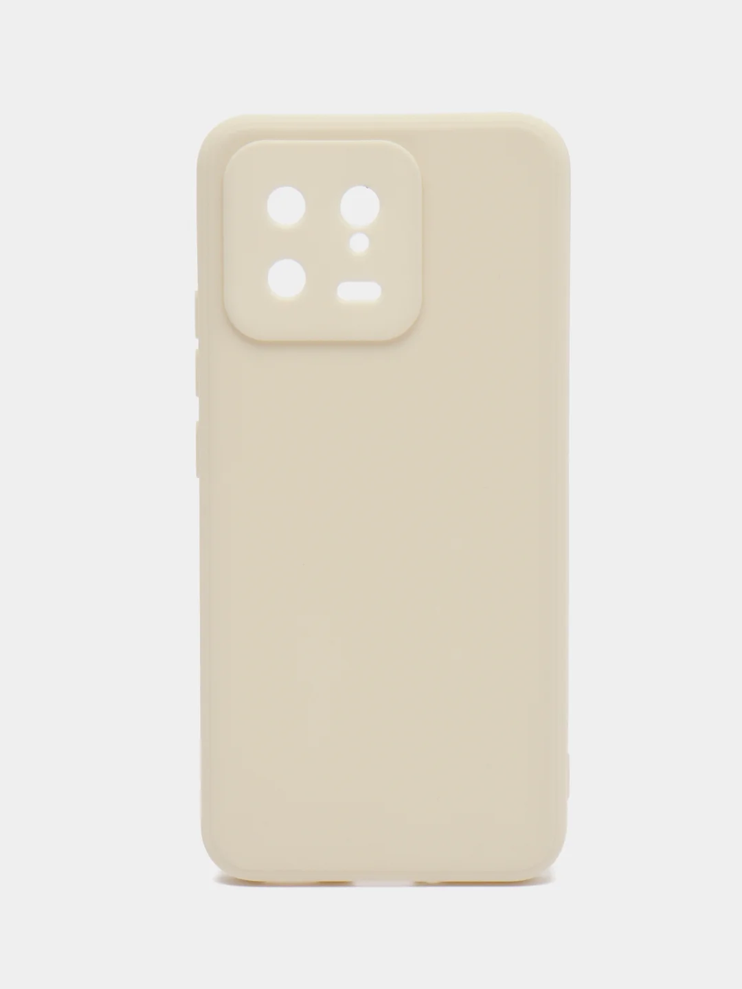 Молочный чехол для Xiaomi 13, силиконовый, (Ксиоми 13), c защитой камеры