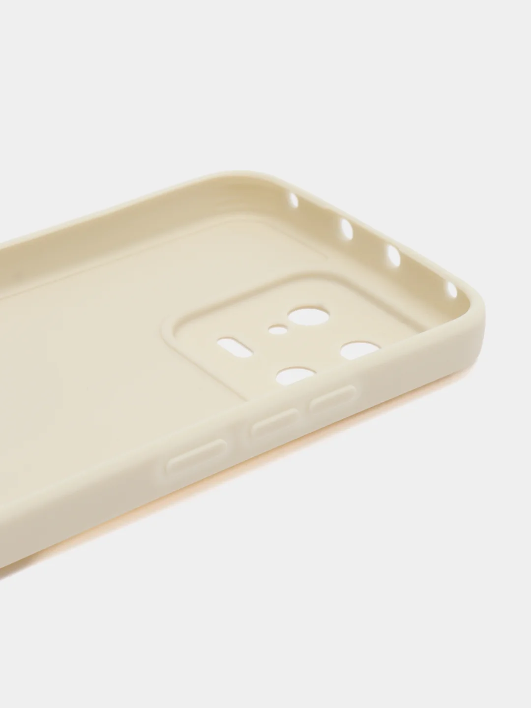 Молочный чехол для Xiaomi 13, силиконовый, (Ксиоми 13), c защитой камеры