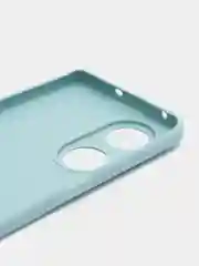 Светло-синий чехол для Oppo Reno 8T 5G (Оппо Рено 8Т 5Г), силиконовый, c защитой камеры