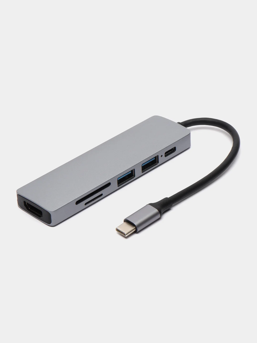Серый металлик type C HUB 5 в 1 Концентратор USB 3.0 и HDMI