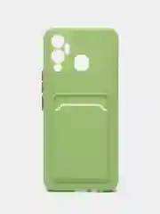 Зеленый чехол силиконовый на Infinix Hot 12 Play NFC (Инфиникс Хот 12 Плей НФС)