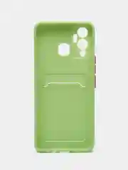 Зеленый чехол силиконовый на Infinix Hot 12 Play NFC (Инфиникс Хот 12 Плей НФС)