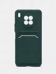 Тёмно-зелёный силиконовый чехол для Honor 50 lite, Nova 8i, X20, Хонор 50 Лайт, Нова 8ай, Икс20