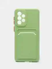 Зеленый силиконовый чехол Samsung Galaxy A33 5G (Самсунг Галакси А33 5 джи), прозрачный