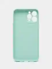 Мятный чехол для iPhone 12 Pro Max (Айфон 12 про макс) черный, c защитой камеры