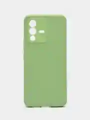 Зеленый силиконовый чехол для Vivo V23 5G, Виво В23 5 Джи, с карманом для карт, прозрачный