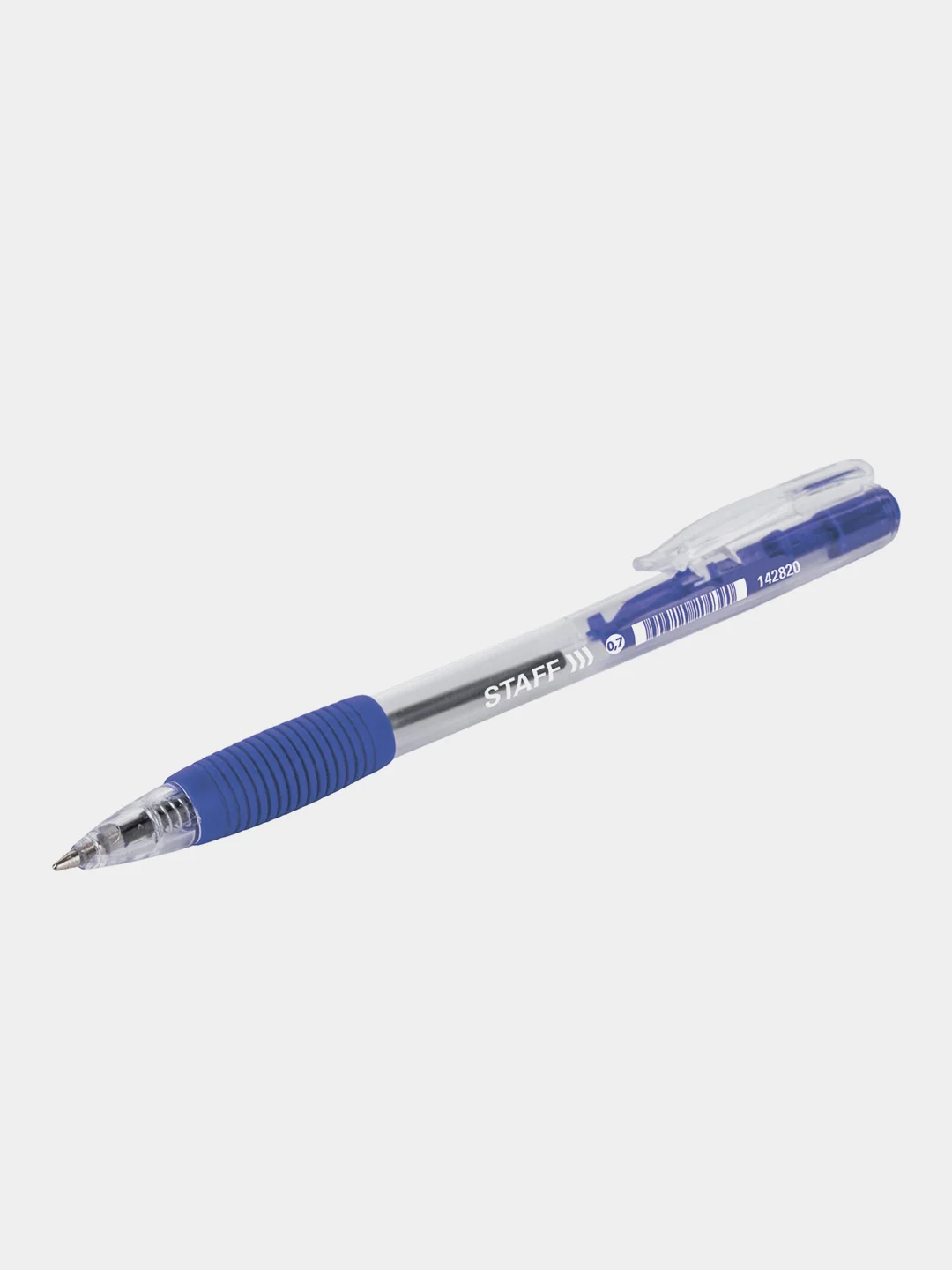 Ручка шариковая автоматическая с грипом Staff Basic Bpr-820, Синяя, 5 шт., 142820