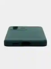 Тёмно-зелёный силиконовый чехол для Vivo V23 5G, Виво В23 5 Джи, с карманом для карт, прозрачный