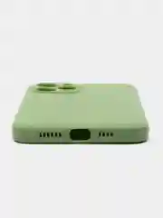 Зеленый чехол для iPhone 12 Pro Max (Айфон 12 про макс) черный, c защитой камеры