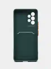 Тёмно-зелёный чехол для Samsung Galaxy A53 5G (Самсунг Галакси А53), силиконовый, матовый