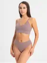 Шоколадный комплект нижнего белья, топ и стринги
