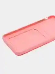 Пудровый чехол для iPhone 7, 8 Plus (Айфон 7, 8 Плюс) с карманом для карт
