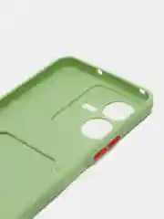Зеленый силиконовый чехол для Vivo Y22 / Y22S (Виво у22 / у22С), с карманом для карт