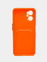 Оранжевый силиконовый чехол для Realme 9i 4G, Oppo A36 4G, A96 4G (Реалми 9 Ай), c отсеком для карт