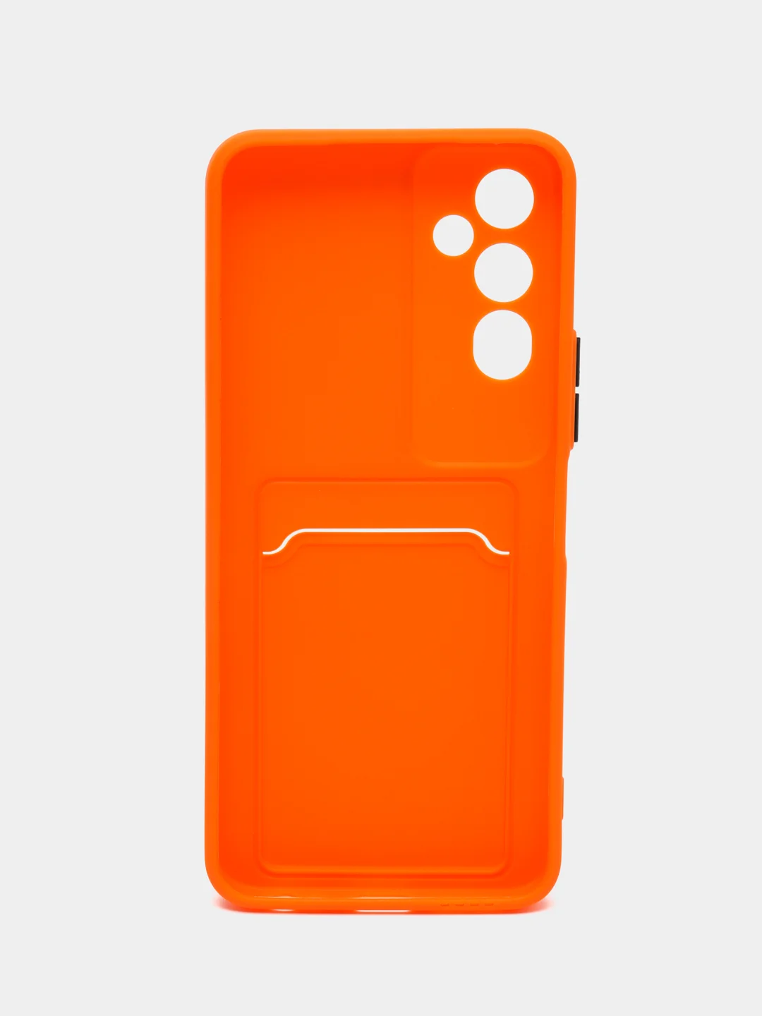 Оранжевый силиконовый чехол для Tecno POVA Neo 2 (Техно Пова Нео 2), прозрачный с карманом для карт