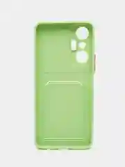 Зеленый силиконовый чехол для Infinix Hot 20S, (Инфиникс Хот 20с), прозрачный