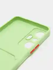 Зеленый силиконовый чехол для Infinix Hot 20S, (Инфиникс Хот 20с), прозрачный