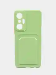 Зеленый силиконовый чехол для Infinix Hot 20S, (Инфиникс Хот 20с), прозрачный