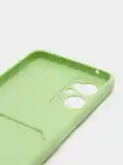 Зеленый силиконовый чехол для Realme 9i 4G, Oppo A36 4G, A96 4G (Реалми 9 Ай), c отсеком для карт