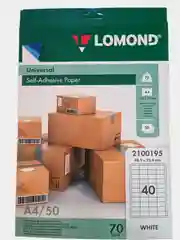 Этикетки самоклеящиеся LOMOND А4 50 листов 38 x 21,2/ 48,4 х 25,4/ 70 x 37 мм