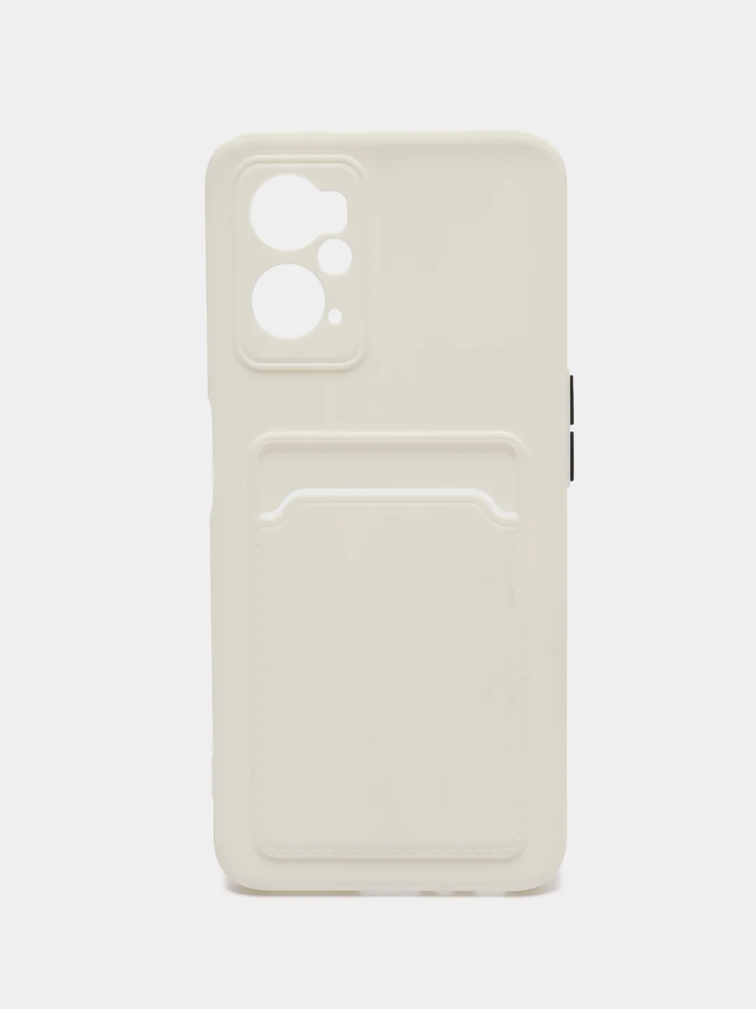 Белый силиконовый чехол для Realme 9i 4G, Oppo A36 4G, A96 4G (Реалми 9 Ай), c отсеком для карт