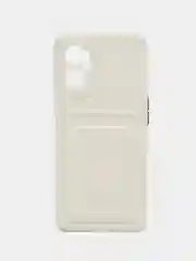 Белый силиконовый чехол для Realme 9i 4G, Oppo A36 4G, A96 4G (Реалми 9 Ай), c отсеком для карт