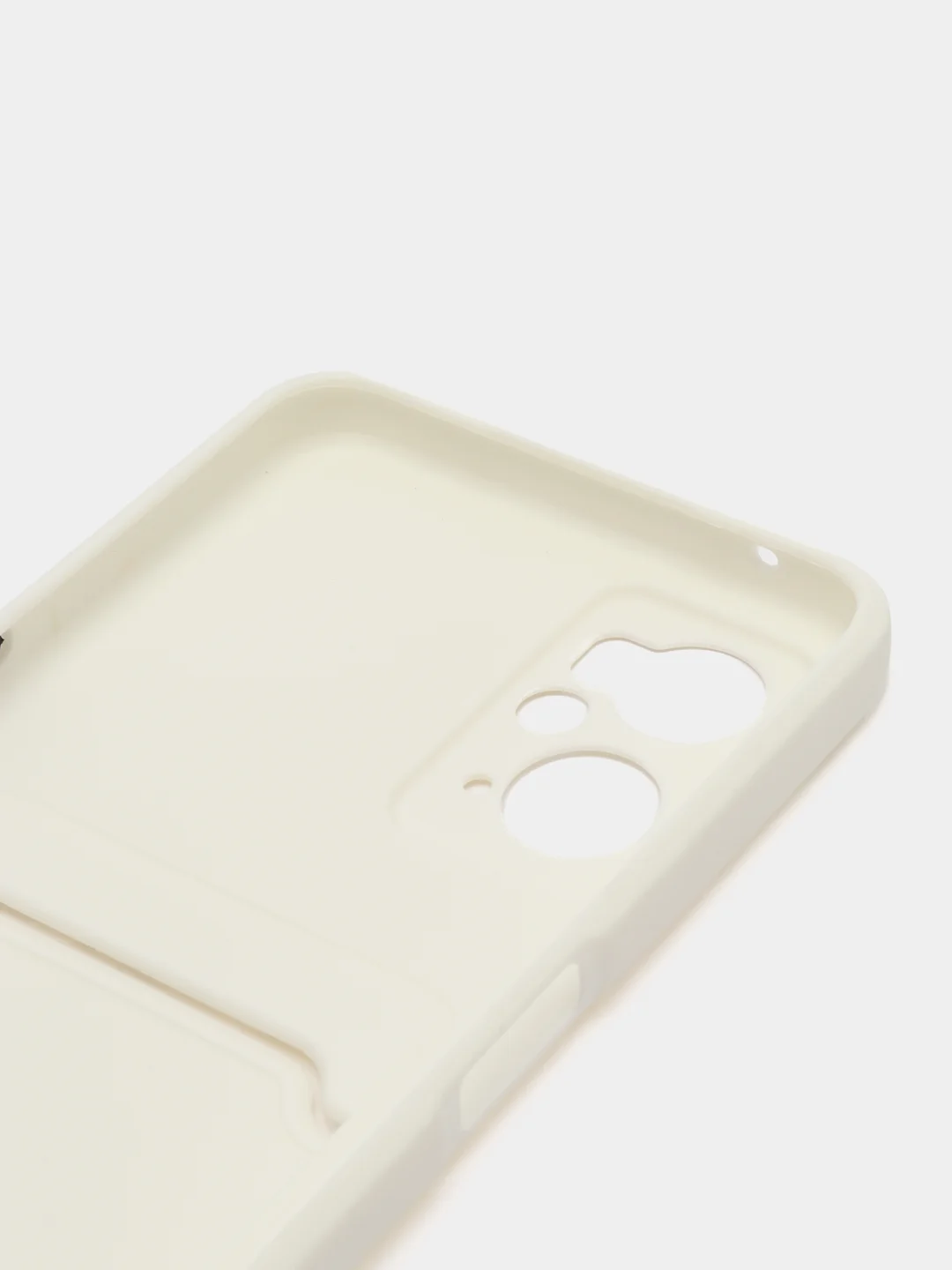 Белый силиконовый чехол для Realme 9i 4G, Oppo A36 4G, A96 4G (Реалми 9 Ай), c отсеком для карт