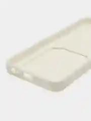 Белый силиконовый чехол для Tecno POVA Neo 2 (Техно Пова Нео 2), прозрачный с карманом для карт