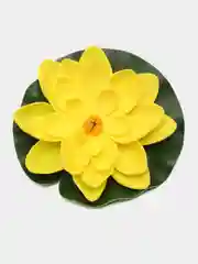 Желтый фигурка садовая для пруда и аквариума "Кувшинка" малая