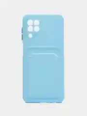 Голубой силиконовый чехол для Samsung Galaxy A22 4G, M32 4G, M22 4g, F22(самсунг а22, м32,м22,Ф22)