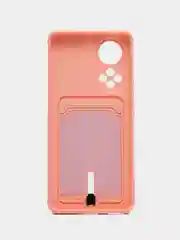 Пастельно-коралловый силиконовый чехол для Huawei Honor 50 (Хуавэй Хонор 50), защита камеры