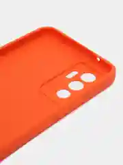 Оранжевый силиконовый чехол для Vivo V23e (Виво В23Е), прозрачный