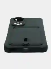 Тёмно-зелёный силиконовый чехол для Huawei Honor 50 (Хуавэй Хонор 50), защита камеры
