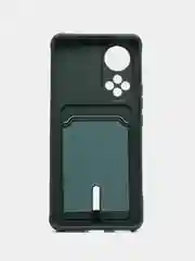 Тёмно-зелёный силиконовый чехол для Huawei Honor 50 (Хуавэй Хонор 50), защита камеры